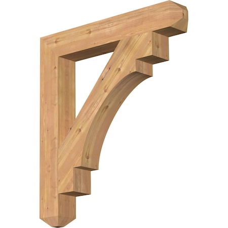 Ekena Millwork Merced Craftsman Smooth Bracket, Western Red Cedar, 5 1/2"W x 38"D x 42"H BKT06X38X42MRC04SWR